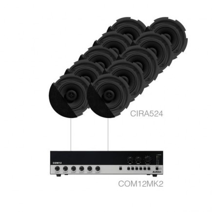 AUDAC CANTO7.10P/B 10 x CIRA524 + COM12MK2 Black version